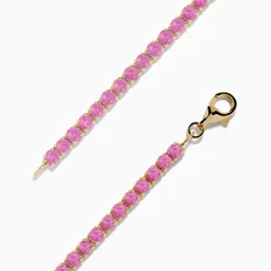 Effy Jewelry 14K Yellow Gold Pink Sapphire Tennis Bracelet | Bracelets