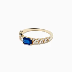 Effy Jewelry 14K Yellow Gold Sapphire and Diamond Ring | Rings