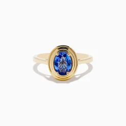 Effy Jewelry 14K Yellow Gold Tanzanite Faux-Triple Bezel Ring | Rings