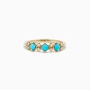 BH Multi 14K Yellow Gold Turquoise and Diamond Ring, 0.39 TCW | Rings