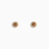 Effy Jewelry 14K Yellow Gold White and Espresso Diamond Stud Earrings | Earrings