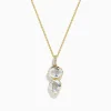 Effy Jewelry 14K Yellow Gold White Topaz and Diamond Pendant | Necklaces & Pendants