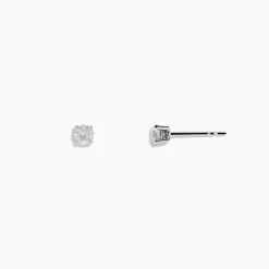 Effy Jewelry 14 Karat White Gold Diamond Stud Earrings with 0.33TCW Round Diamonds | Earrings