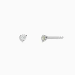 Effy Jewelry 14 Karat White Gold Diamond Stud Earrings with 0.40TCW Round Diamonds | Earrings