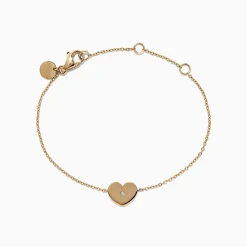 BH Multi Kidz 14K Yellow Gold Heart Bracelet. 0.01 TCW | Bracelets