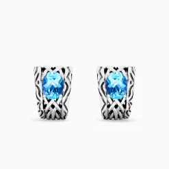 Effy Jewelry 925 Lagoon Sterling Silver Blue Topaz Earrings, 4.50 TCW | Earrings