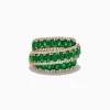 Effy Jewelry Limited Edition 14K Yellow Gold Emerald and Diamond Cocktail Ring 7.14 TCW | Rings