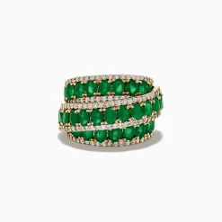 Effy Jewelry Limited Edition 14K Yellow Gold Emerald and Diamond Cocktail Ring 7.14 TCW | Rings