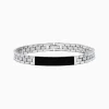 Effy Jewelry Men's 925 Chain Link Sterling Silver Onyx Bracelet 6.80 TCW | Mens