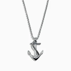 Effy Jewelry Men's 925 Sterling Silver Anchor Pendant | Mens
