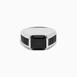 Effy Jewelry Men's 925 Sterling Silver Black Spinel Ring | Mens
