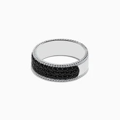Effy Jewelry Men's 925 Sterling Silver Black Sapphire Ring | Mens