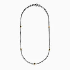 Effy Jewelry Men's 925 Sterling Silver Black Spinel Necklace | Mens