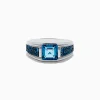 Effy Jewelry Men's 925 Sterling Silver Blue Topaz Ring | Mens