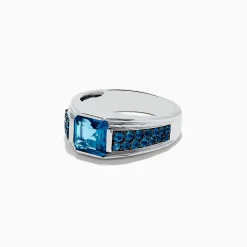 Effy Jewelry Men's 925 Sterling Silver Blue Topaz Ring | Mens