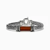 BH Multi Men's 925 Sterling Silver Braided Chain Tiger Eye Bracelet 5.0 TCW | Mens