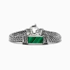 BH Multi Men's 925 Sterling Silver Braided Chain Malachite Bracelet 10.20 TCW | Mens