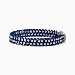 Effy Jewelry Men's 925 Sterling Silver Braided Chain Link Bracelet | Mens