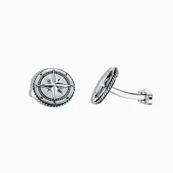 Effy Jewelry Men's 925 Sterling Silver Compass Cufflinks | Mens
