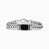 Effy Jewelry Men's 925 Sterling Silver Onyx and Black Diamond Bracelet | Mens