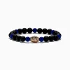 Effy Jewelry Men's 925 Sterling Silver Onyx and Lapis Beaded Bracelet | Mens