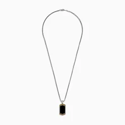 Effy Jewelry Men's 925 Sterling Silver Onyx Pendant | Mens