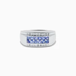Effy Jewelry Men's 925 Sterling Silver Tanzanite and Diamond Ring | Mens