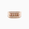 Effy Jewelry Men's 14K Rose Gold Espresso and White Diamond Ring | Mens