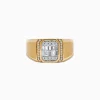 Effy Jewelry Men's 14K Two Tone Gold Diamond Ring | Mens