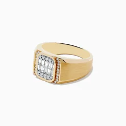 Effy Jewelry Men's 14K Two Tone Gold Diamond Ring | Mens