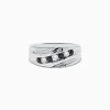 Effy Jewelry Men's 14K White Gold Black and White Diamond Ring | Mens