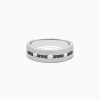 BH Multi Men's 14K White Gold Black and White Diamond Ring, 0.48 TCW | Mens