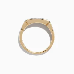 Effy Jewelry Men's 14K Yellow and White Gold Diamond Ring, 0.20 TCW | Mens