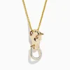 Effy Jewelry Men's 14K Yellow Gold Diamond Horse Pendant | Mens