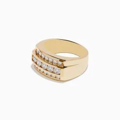 Effy Jewelry Men's 14K Yellow Gold Diamond Ring | Mens