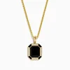 Effy Jewelry Men's 14K Yellow Gold Onyx and Diamond Pendant | Mens