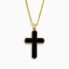 BH Multi Men's 14K Yellow Gold Onyx Cross Pendant | Mens