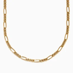 Effy Jewelry Men's 14K Yellow Gold Oval Figaro 22" Chain Necklace | Mens