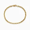 Effy Jewelry Men's 14K Yellow Gold Solid Chain Link Bracelet 8.5" | Mens
