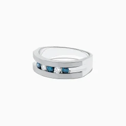 Effy Jewelry Men's Men's Blue and White Diamond Ring, .49 TCW | Mens