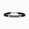 Effy Jewelry Men's Sterling Silver and Leather Braid Bracelet | Mens
