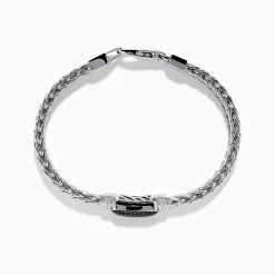 Effy Jewelry Men's Sterling Silver Black Spinel Bracelet | Mens