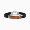 Effy Jewelry Men's Sterling Silver Leather Tiger's Eye Bracelet, 12.00 TCW | Mens