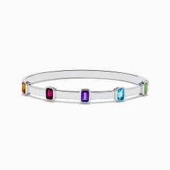 Effy Jewelry Mosaic 925 Sterling Silver Multicolor Gemstone Bangle | Bracelets