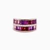 Effy Jewelry Mosaic 14K Rose Gold Multi Gemstone and Diamond Band Ring | Rings