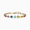 Effy Jewelry Mosaic 14K Yellow Gold Bezel Set Multi Gemstone Adjustable Tennis Bracelet 7.0 TCW | Bracelets