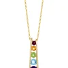 Effy Jewelry Mosaic 14K Yellow Gold Multi Gemstone Pendant, 1.40 TCW | Necklaces & Pendants