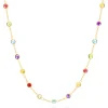 Effy Jewelry Mosaic 14K Yellow Gold Multi Gemstone Station Necklace, 8.70 TCW | Necklaces & Pendants