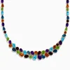 Effy Jewelry Mosaic 14K Yellow Gold Multi Color Gemstone and Diamond Necklace | Necklaces & Pendants