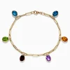 Effy Jewelry Mosaic 14K Yellow Gold Multi Gemstone Charm Bracelet 7.72 TCW | Bracelets